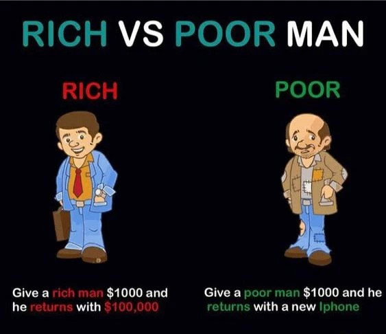 Rich Vs Poor Man Rich Poor Give A Rich Man 1000 A Tymoff